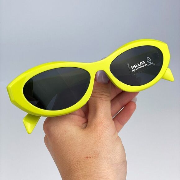 Prada PR26ZS 13L08Z Sunglasses Cedar Dark Grey Oval Women - Picture 8 of 14